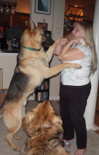 Debby dancing with Jacob - Sammy watches.